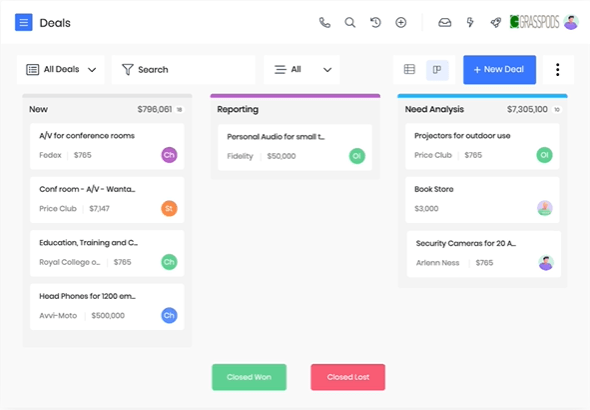 pantalla ventas del crm